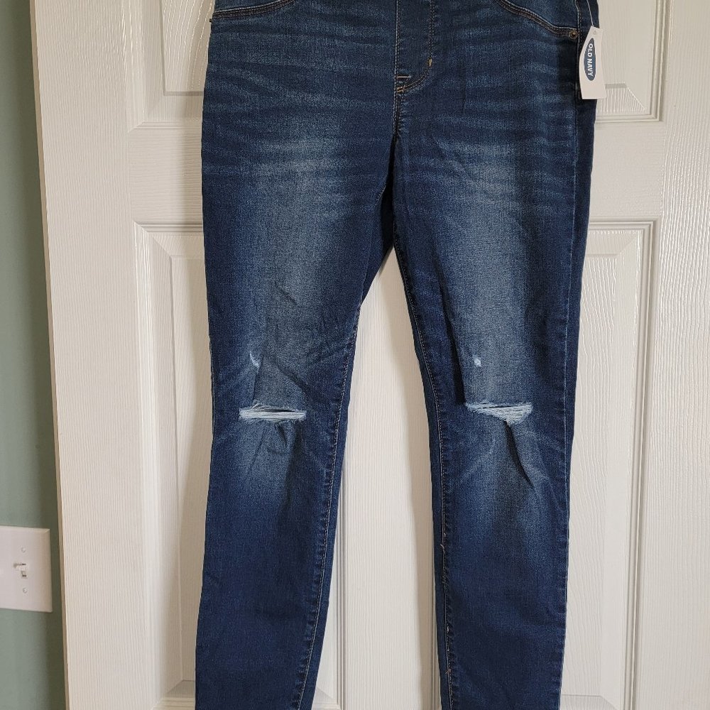 Old Navy Rockstar distressed Jeggings size 8 NEW